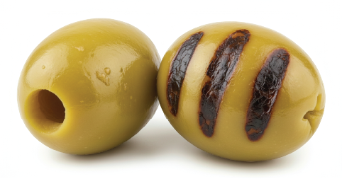 Grilled olives